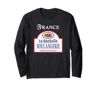 La Rochelle France Vintage Artisan Bread Bakery Sign Design Long Sleeve T-Shirt