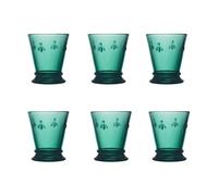 La Rochere - Glass / Water Glass / Juice Glass - Bee - Green - Pressed Glass - 260 ml - Pack of 1