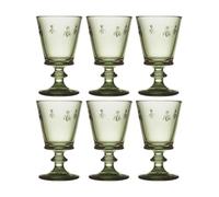 La Rochere Bee Stemmed Wine Glass Olive Green 270ml Set of 6