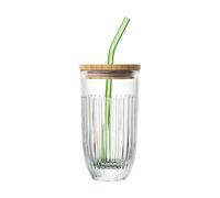 La Rochère Ouessant smoothie glass with lid and straw 43 cl Transparent