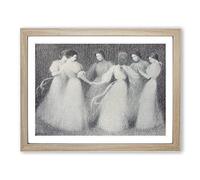 La Ronde By Henri Le Sidaner Classic Painting Framed Wall Art Print, Ready to Hang Picture for Living Room Bedroom Home Office Décor, Oak A2 (64 x 46 cm)