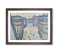 La Rue Halevy By Gustave Caillebotte Classic Painting Framed Print | A3 Walnut Framed Wall Art | Ready to Hang | Classic Historical Picture | Living Room Bedroom Lounge Office