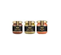 La Rustichella - Italian Truffle Bruschetta Essentials Set 3X90g - White Truffle Asparagus Spread, Black Truffle Sun Dried Tomatoes Spread & White Truffle Pumpkin Spread