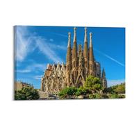 La Sagrada Familia Barcelona Art Posters Are Suitable for Decorating Living Room, Bedroom, Study, Restaurant, Corridor, Children's Room, EtcFrame-style 12x18inch(30x45cm)