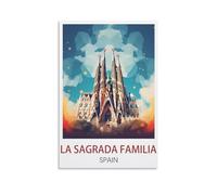 La Sagrada Familia Spain Vintage Travel Posters 08x12inch(20x30cm) Canvas Wall Poster And Art Picture Print Modern Home Bedroom Decor