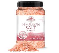 LA SALT CO Kashmir 2.5 Lbs Pink Himalayan Salt Jar, Coarse | 100% Pure, Food Grade with 84 Trace Minerals | Kosher Certified, Vegan, Non-GMO, & Cruelty-Free