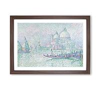La Salute Venice by Paul Signac Framed Print | A2 Walnut Framed Wall Art | Ready to Hang | Modern Nature Picture | Living Room Bedroom Lounge Office