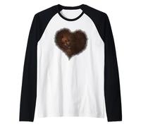 La Scapigliata Heart Leonardo Davinci Brown Renaissance Lady Raglan Baseball Tee