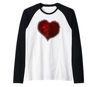 La Scapigliata Heart Leonardo Davinci Red Renaissance Woman Raglan Baseball Tee
