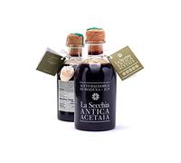 La Secchia - Balsamic Vinegar of Modena IGP "Five Stars", Aged in Small Barrels of Twenty Different Types of Wood, High Density, 250 ml Bottle with Cork Dosing Cap, Italian Balsamico Modena