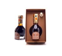 La Secchia - "Extra Vecchio", Traditional Aged Balsamic Vinegar of Modena DOP, minimum 25 Years Old, 100 ml Bottle of Italian Aged Balsamico DOP, With Gift Box and Blown Glass Dispenser