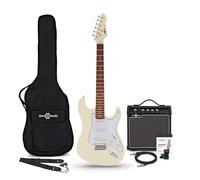 LA Select Legacy Electric Guitar Vintage White 15W Guitar Amp & Accessory Pack