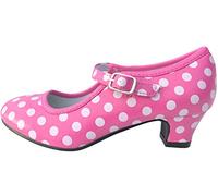 La Senorita Spanish Flamenco Shoes - Pink White Size: 13 UK Child