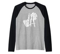 LA Skeleton Hands - California Halloween Costume Los Angeles Raglan Baseball Tee