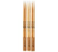 LA Specials Hickory 7A Drum Sticks, Nylon Tip, 3-Pair Pack