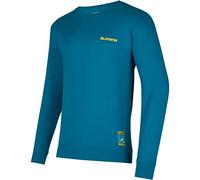 LA SPORTIVA Climbing on The Moon Long Sleeve Jersey Turquoise-Yellow, Medium