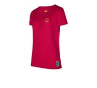 La Sportiva Climbing On The Moon Women's T-Shirt | UK S in Fuchsia/Yellow