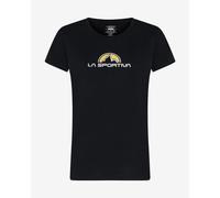 La Sportiva Footstep Tee Short Sleeve T-Shirt Black Yellow Women - L