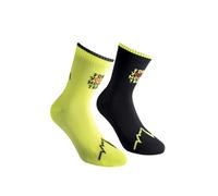 La sportiva Hiking Socks Black Yellow Technical Socks Size XL
