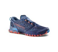 La Sportiva Mens Bushido III Performance Mountain/Trail Running Shoes, Deep Sea/Cherry Tomato, 8 Wide