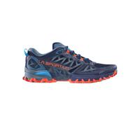 La Sportiva - Trail running shoes - Bushido III Deep Sea/Cherry Tomato for Men - Size 43.5 - Blue Blue