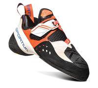 La Sportiva Womens Solution Rock Climbing Shoes, White/Lily Orange 2, 9.5-10
