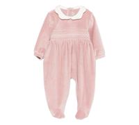 La Stupenderia Peter Pan collar smocked babygrow - Pink 3 mth