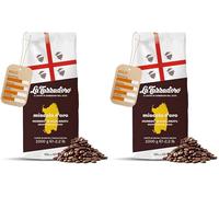 La Tazza D'oro Italian Coffee Beans 1kg Medium Roast - Miscela D'oro from the Heart of Sardinia, Finest Whole Coffee Beans for Cafetiere, Moka Pot, Aeropress and Filter Brew - Part of the Kimbo Family