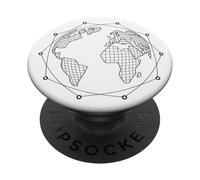la Terre représentée par des formes polygonales PopSockets Adhesive PopGrip
