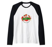 La Tomatina Festival Tomato Splash Lettering Raglan Baseball Tee