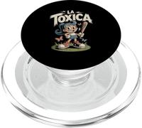 La Toxica Retro Cartoon Style Funny Latina Vibes Baseball PopSockets PopGrip for MagSafe