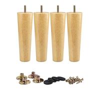 La Vane 3 inch Solid Wood Tapered Furniture Legs 4-Pack with M8 Thread