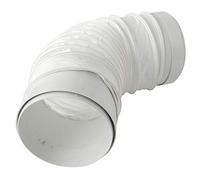 La Ventilazione CGF150B Flexible Joint Diameter Internal for Round Pipes with F/F Connections, White, ø 150 mm