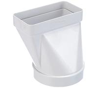 La Ventilazione CGO112B Horizontal Pipe Joint in ABS from Round to Rectangular, 100 mm - 120 x 60 mm