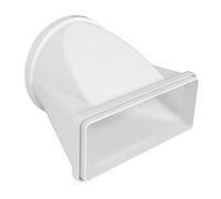 La Ventilazione CGO229B Horizontal Round Tube Joint ø 150 mm with FF Connections from Round to Rectangular Tube and Vice-Versa, 220 x 90 mm in ABS, White, for Ducting Kitchens and Bathrooms