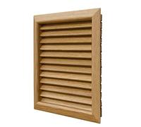La Ventilazione LGES160QL Square Ventilation Grille Made of Lacquered Oak Wood for Installation. Dimensions: 172 x 172 mm, per fori ø 160 mm