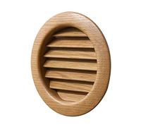 La Ventilazione LGRS100QL Griglia di Ventilazione Tonda in Legno quercia laccata Round Ventilation Grille Made of Lacquered Wood for Installation. Diameter: 110 mm, Varnished Oak, per fori ø 100 mm
