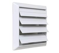 La Ventilazione S19150B Overlay Ventilation Grille ABS White with Gravity Fins Dimensions 185x185mm