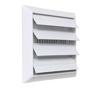 La Ventilazione S19150RB Overlay Ventilation Grille ABS White with Gravity Wings and Insect Net Dimensions 185 x 185 mm