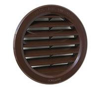 La Ventilazione T10M Round Ventilation Grille in Brown Plastic, Recessed, Diameter 120 mm