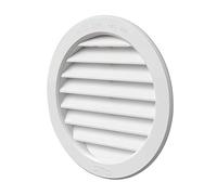 La Ventilazione T12B Ventilation Grille Round Plastic Recessed White Diameter 150 mm