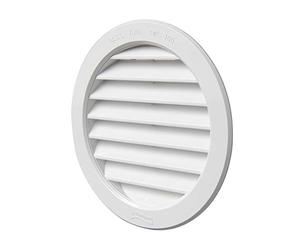 La Ventilazione T12B Ventilation Grille Round Plastic Recessed White Diameter 150 mm