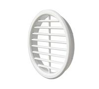 La Ventilazione T6B Ventilation Grille Round Plastic Recessed White Diameter 61 mm
