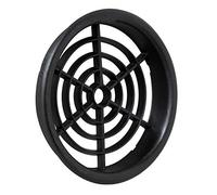 La Ventilazione T6N Round Ventilation Grille in ABS Black, recessed. Diameter 68mm, ø 68 mm