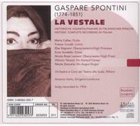 LA VESTALE - SPONTINI,G. 2 CD NEW SPONTINI,GASPARO LUIGI PACIFICO