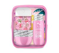 La Vida Caribeña Guava Glow 3-Piece Bath & Body Gift Set for Women, Zip Bag | Body wash, booty butter and hydrating mist layer pomegranate honey, orchid, vanilla and musk, in a compact travel-ready pouch