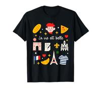 La Vie est Belle/Life is Beautiful/France Iconography T-Shirt