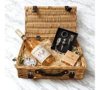 La Vieille Ferme Rosé Wine Gift Hamper 75cl 12.5% ABV with Sea Salt Caramel Chocolates Wine Accessory Set & Scented Candle - French Pink Wine Gift Set UK