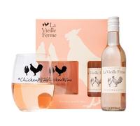 La Vieille Ferme Rose Wine Gift Set, 187 ml, Tumbler Glass