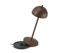 LVL - La Ville Lumière EvaG Rechargeable Wireless Table Lamp - LED Lamp with Touch Dimming for Indoor/Outdoor Use IP65 - Light Temperature from 2200 to 3000K, Long-Lasting, Aluminum, Corten